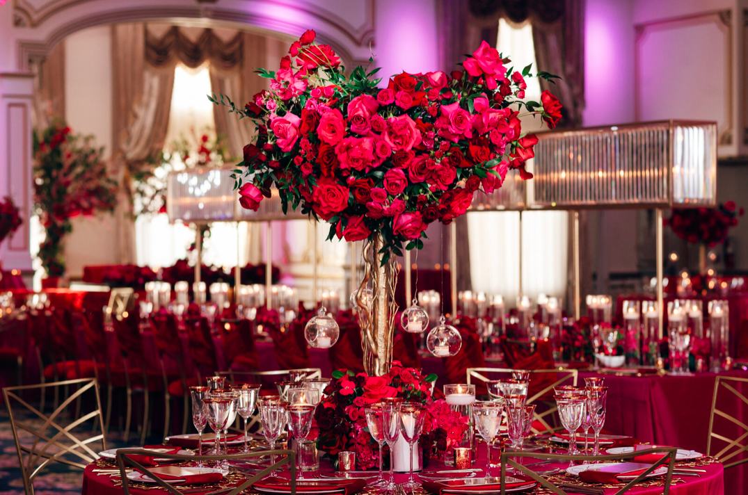 Beautiful red centerpieces